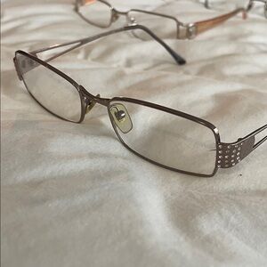 Versace Brown Women's Glasses with Silver Accents